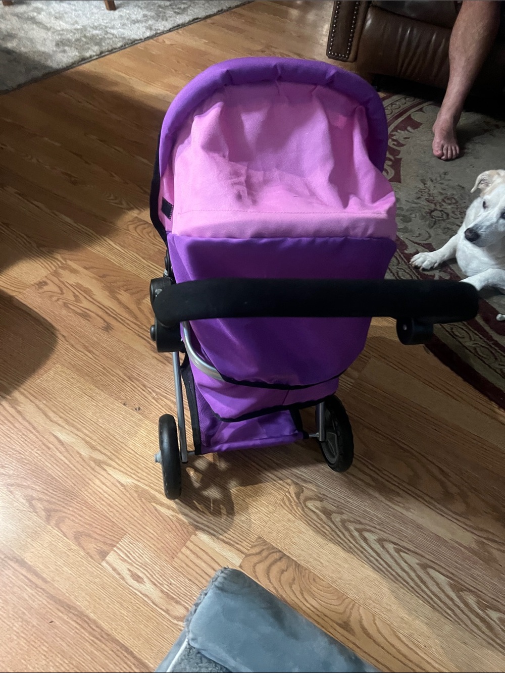 Purple and Pink Doll Stroller can hold a mini doggie or cat - Picture 3 of 4